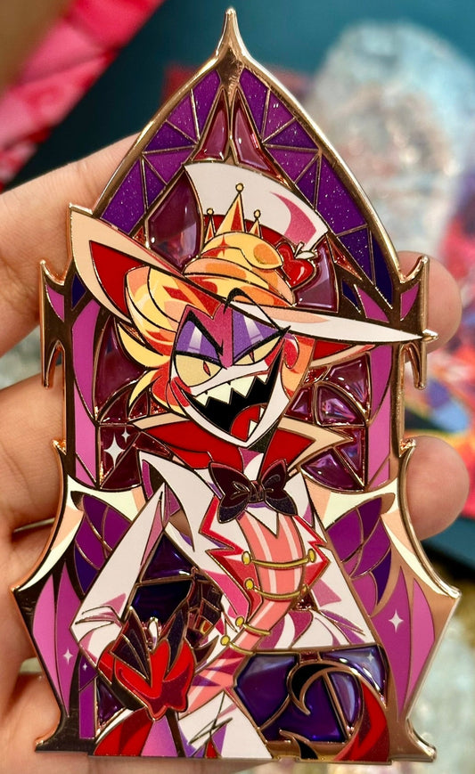 Lucifer Stain Glass Pin